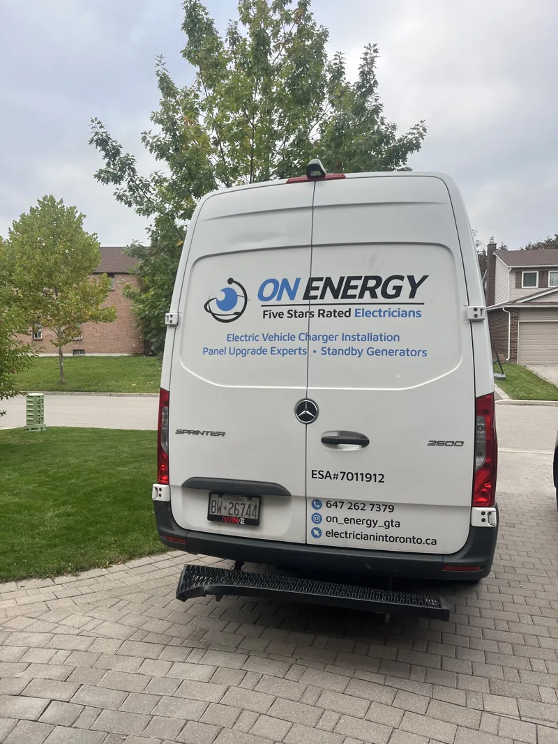 ON Energy service van with EV charger installation branding and ESA licence 7011912